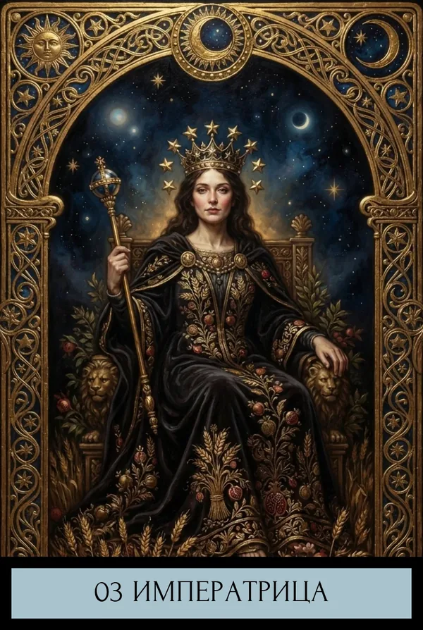 Карта Таро Императрица, колода Райдера — Уэйта